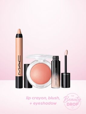MAC Bundle Lip Crayon, Glow Play Cushiony Blush + Dazzleshadow Liquid Eyeshadow